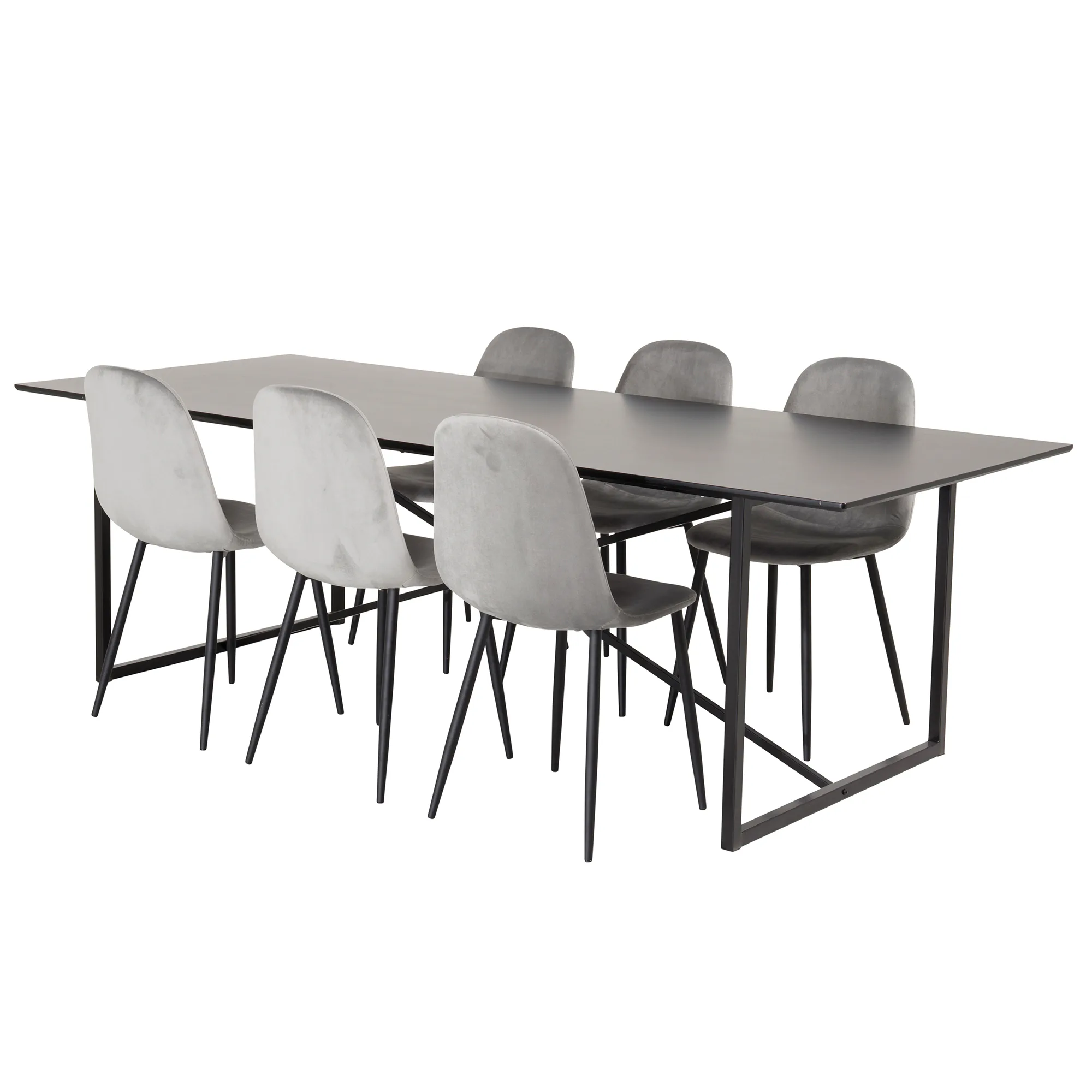Matgrupp Venture Home Palaba med 6 Pobbie Stolar Sammet