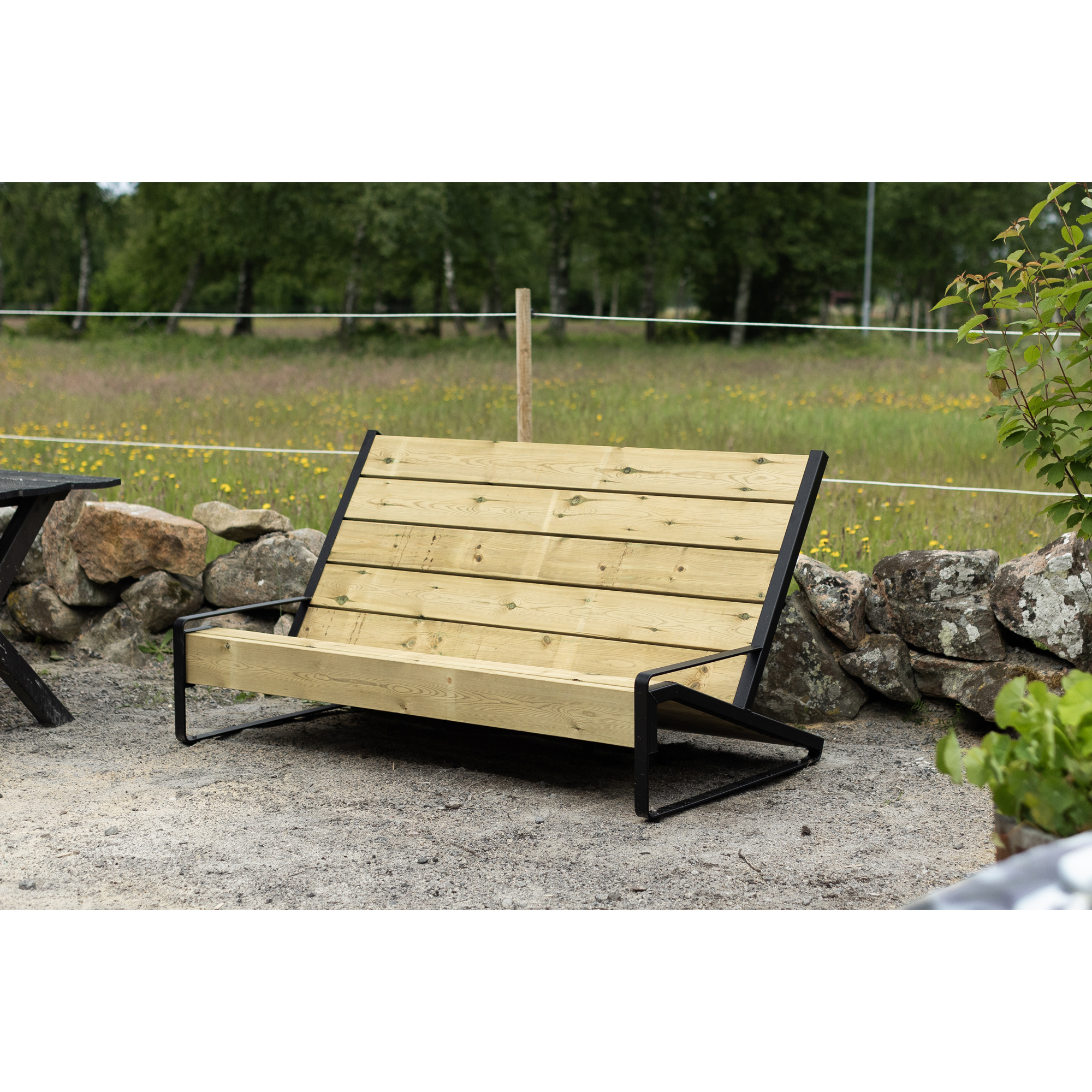 Solsoffa Jabo Vansjön med 2st Gavlar Svart