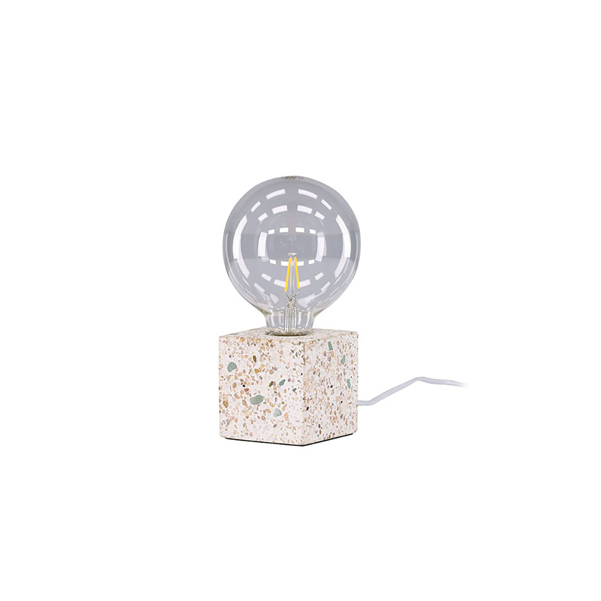 Rilche Table Lamp - Grey / Clear Glass Grå