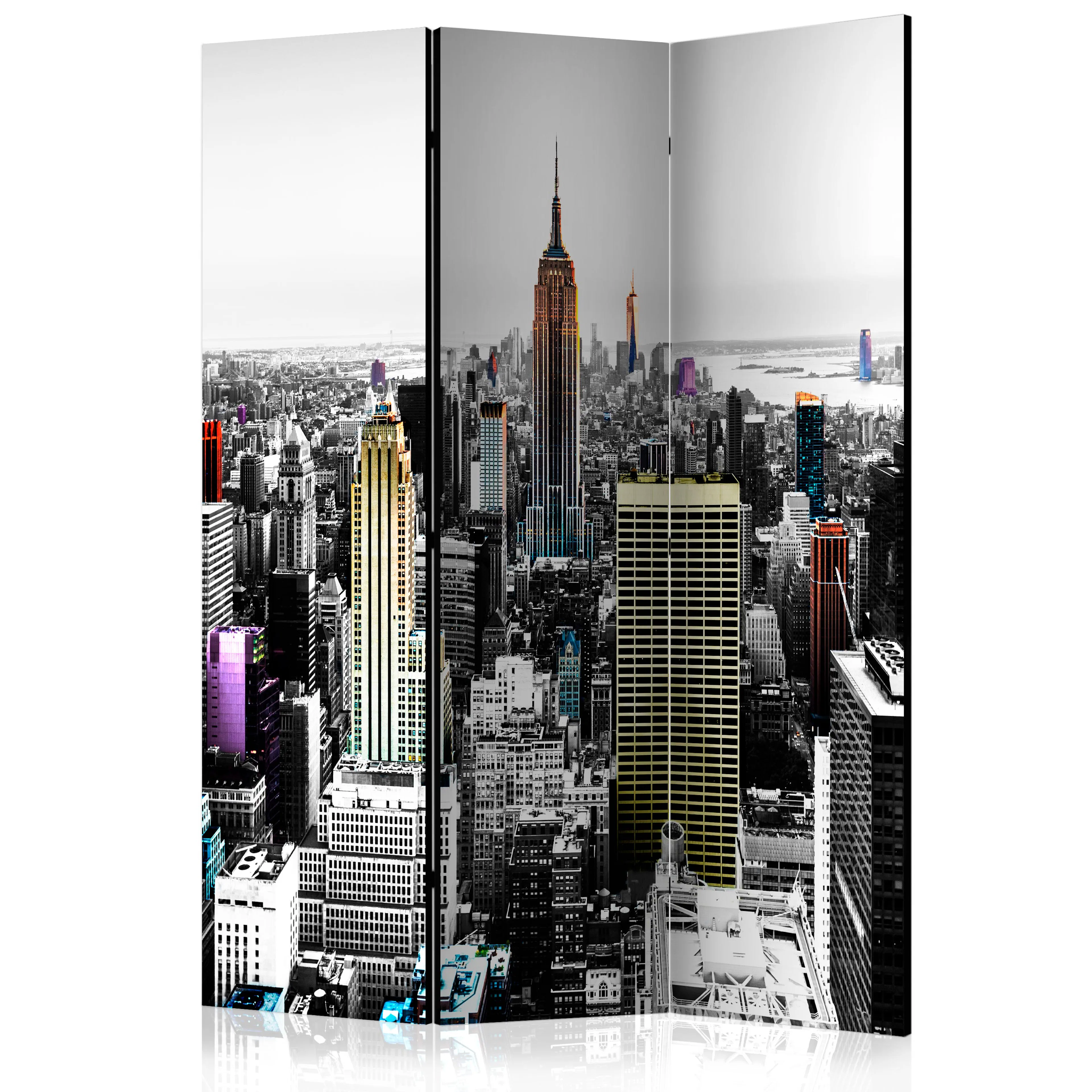 Rumsavdelare Skärmvägg Arkiio Iridescent Skyscrapers 135x172 cm