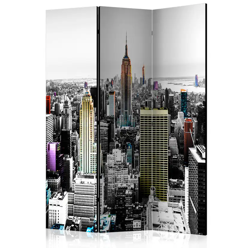 Rumsavdelare Skärmvägg Arkiio Iridescent Skyscrapers 135x172 cm