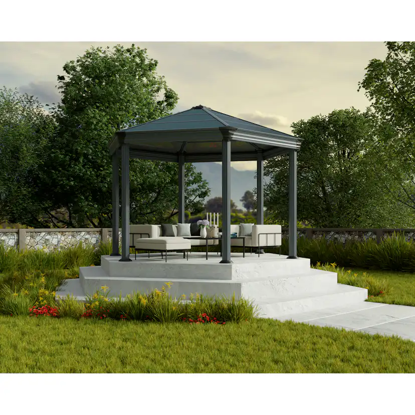 Canopia Roma Hardtop Aluminium Paviljong För Hela Säsongen 3,6 X 4,2 m