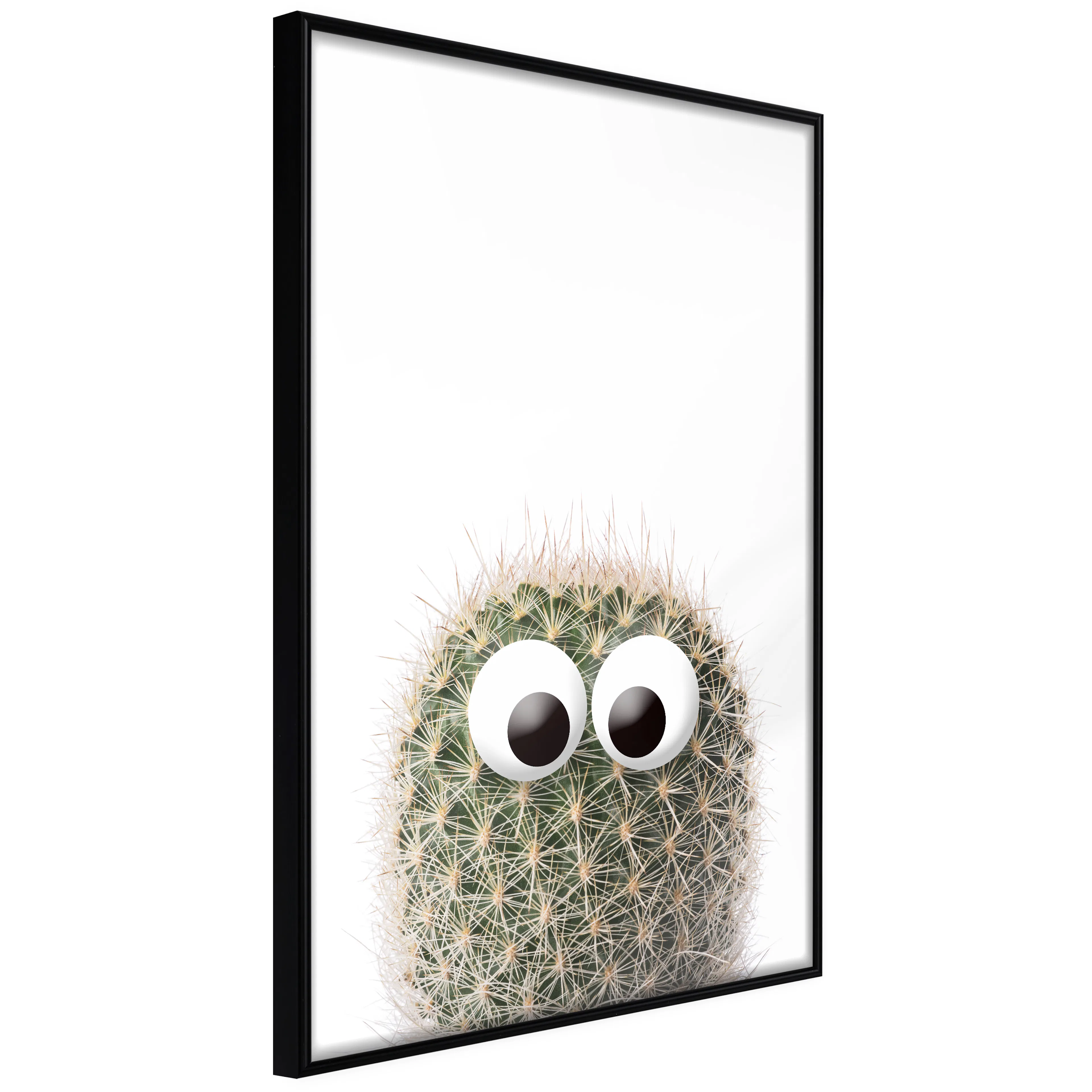 Affisch - Cactus With Eyes [Poster] 20x30 Svart ram, 20x30 cm