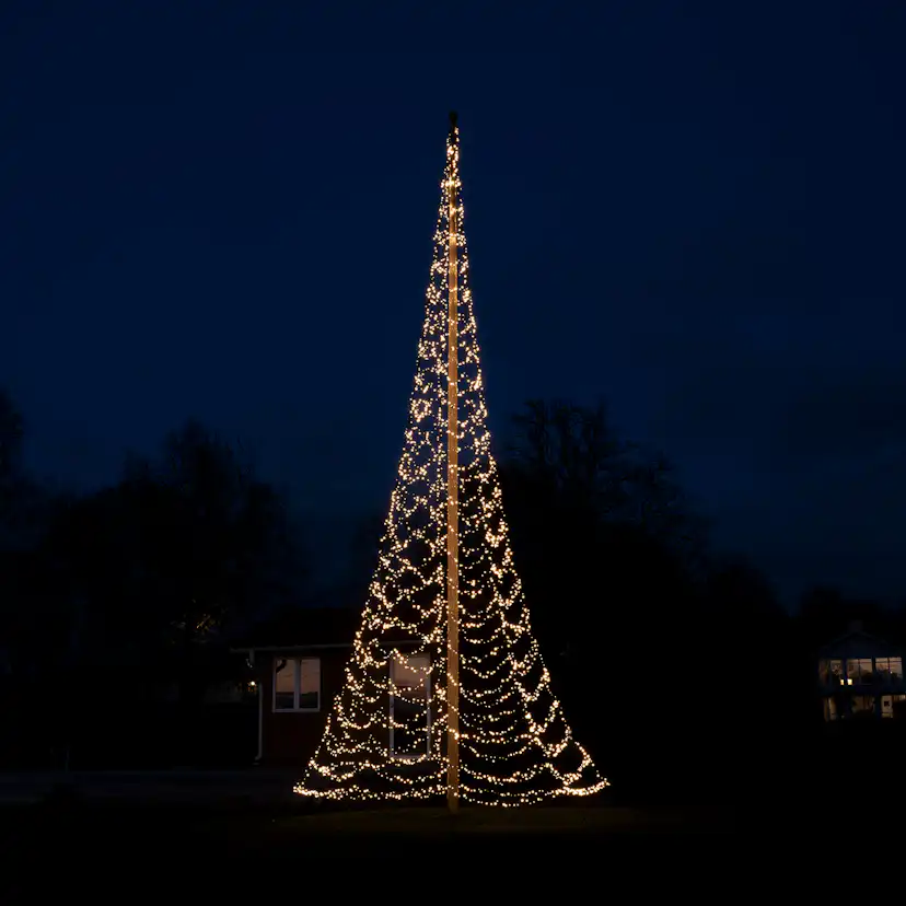 Flaggstångsbelysning Glimma 12 m 4000 LED DUOLED med app 12m, 4000 ljuskällor, DUOLED