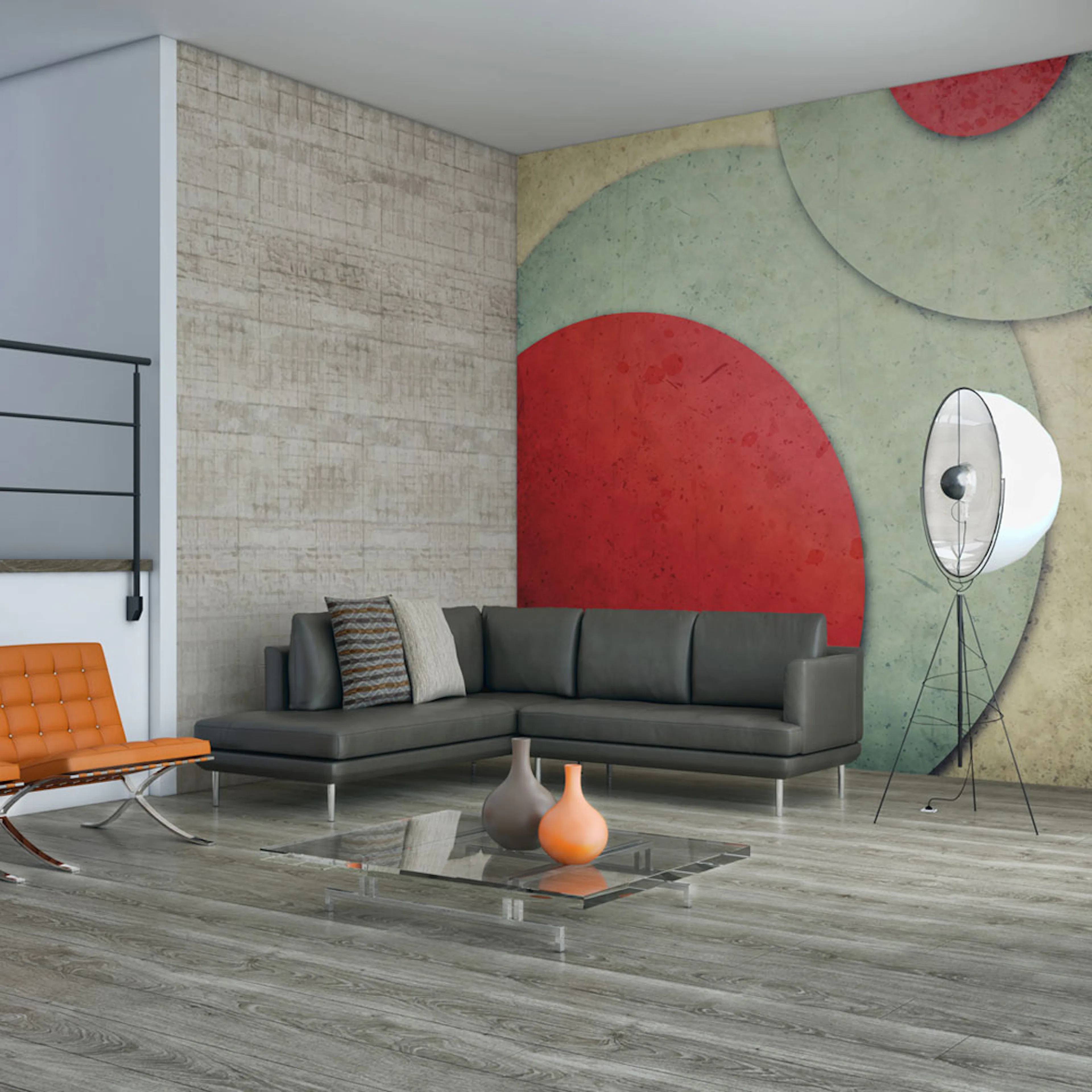 Fototapet Arkiio Cirklar Retro Stil