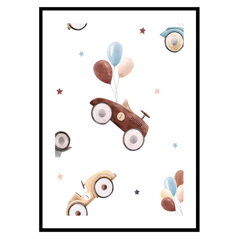 Poster Gallerix Cars And Balloons