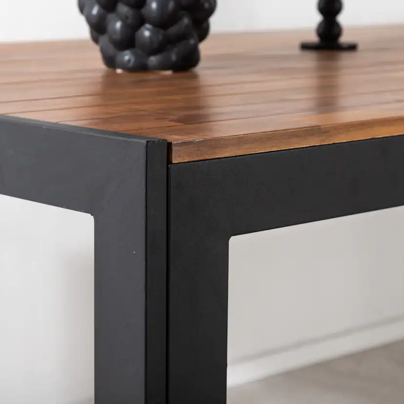Bois Dining table 200*100cm - Black Legs / Acacia Akacia/Svart