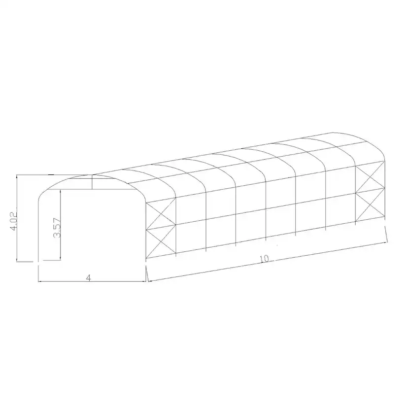Garagetält Timco G500 4 x 10 m Grå