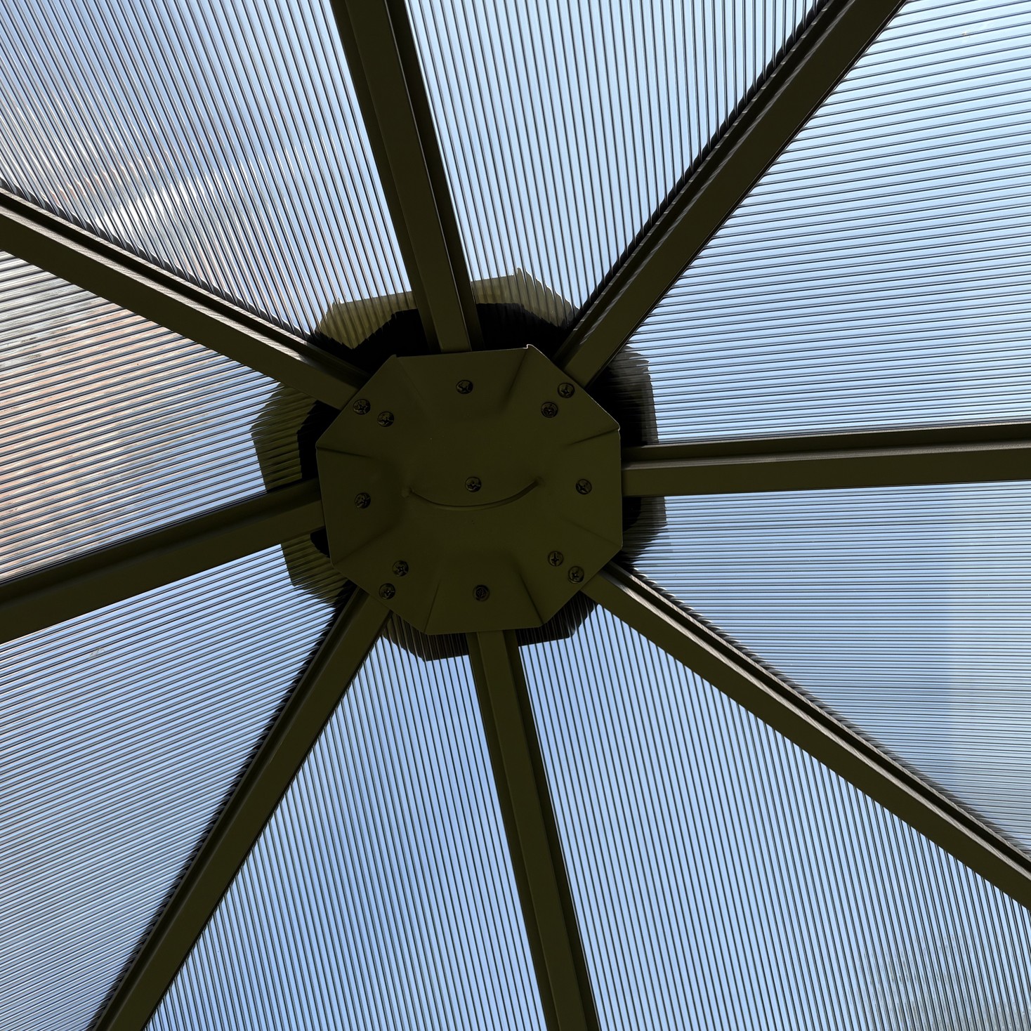 Paviljong Mag-Pro 3 x 3 m Antracit Med Polykarbonattak 6 mm