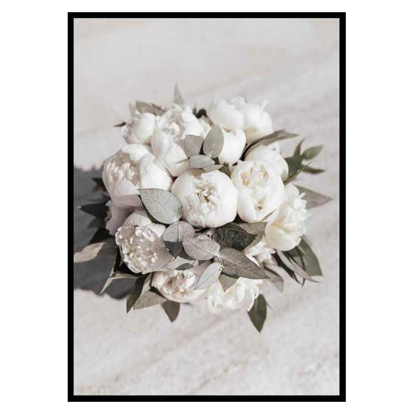 Poster Gallerix White Peonies