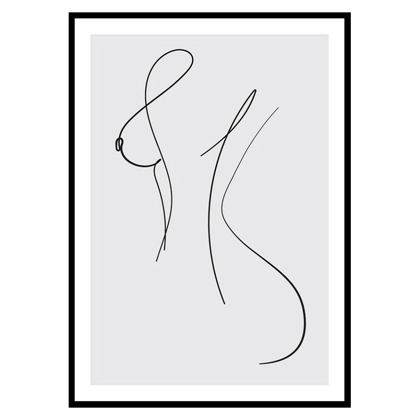 Poster Gallerix Curved Lines No1