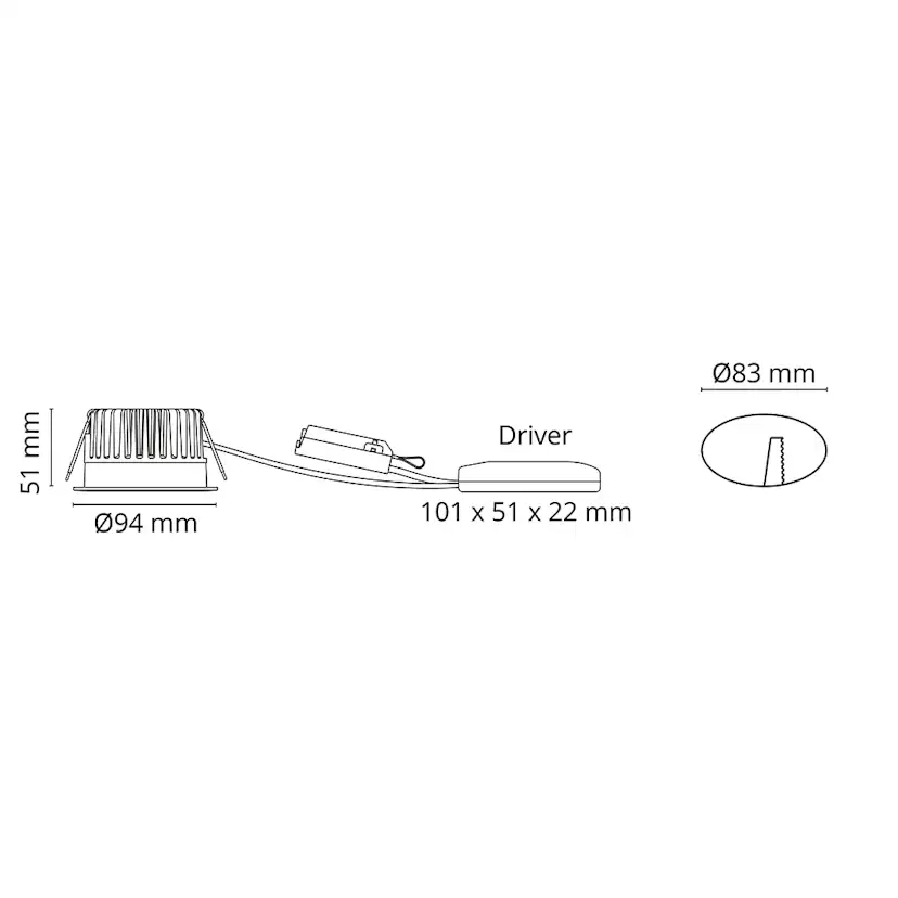 Downlight SG ARMATUREN Soft Isosafe Out Dtw 7W IP20