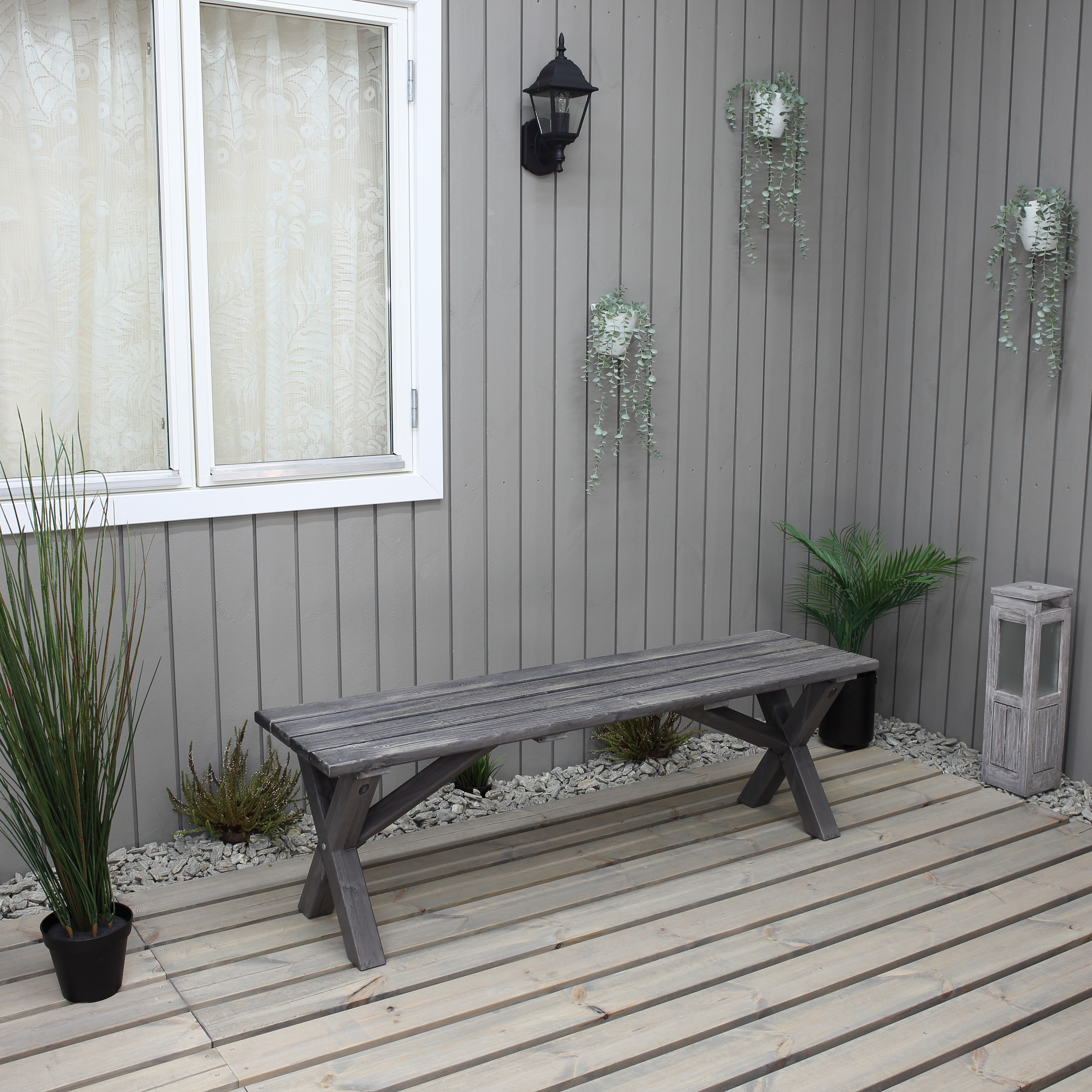 SCOTTSDALE bench 140 Grå, 1400 mm