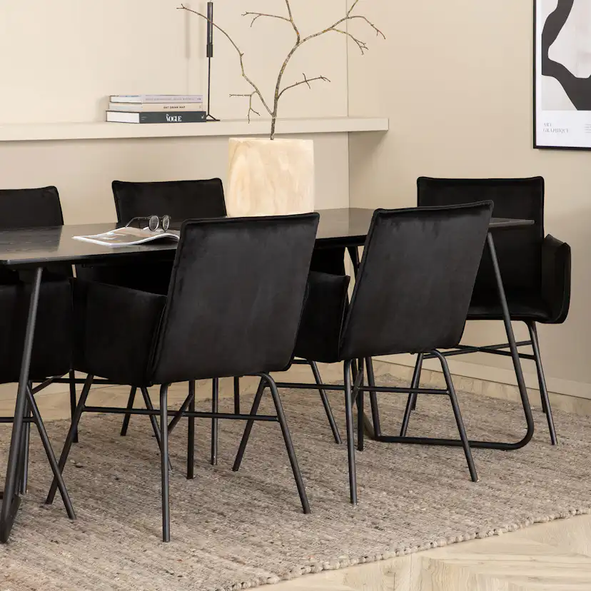 Matgrupp Venture Home Peggy med 6 Petra stolar