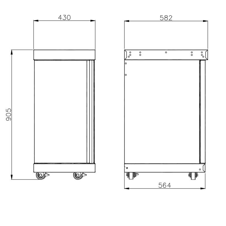 Skåpmodul Myoutdoorkitchen Classic Line Stainless 304SS 43 cm