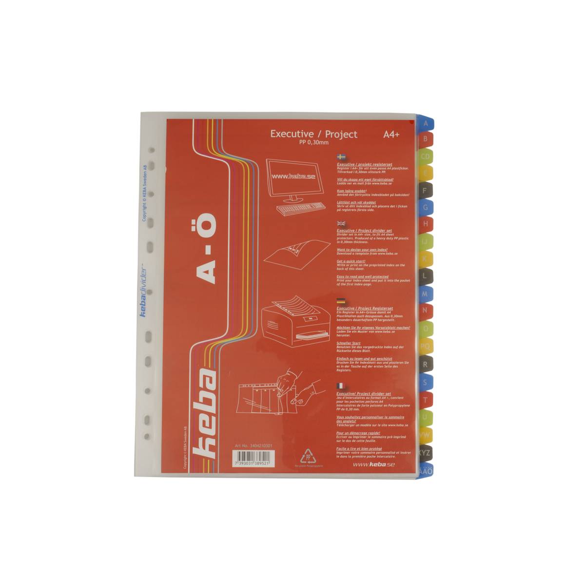 Systemregister KEBA Executive A4+ 0,30 mm PP A-Ö