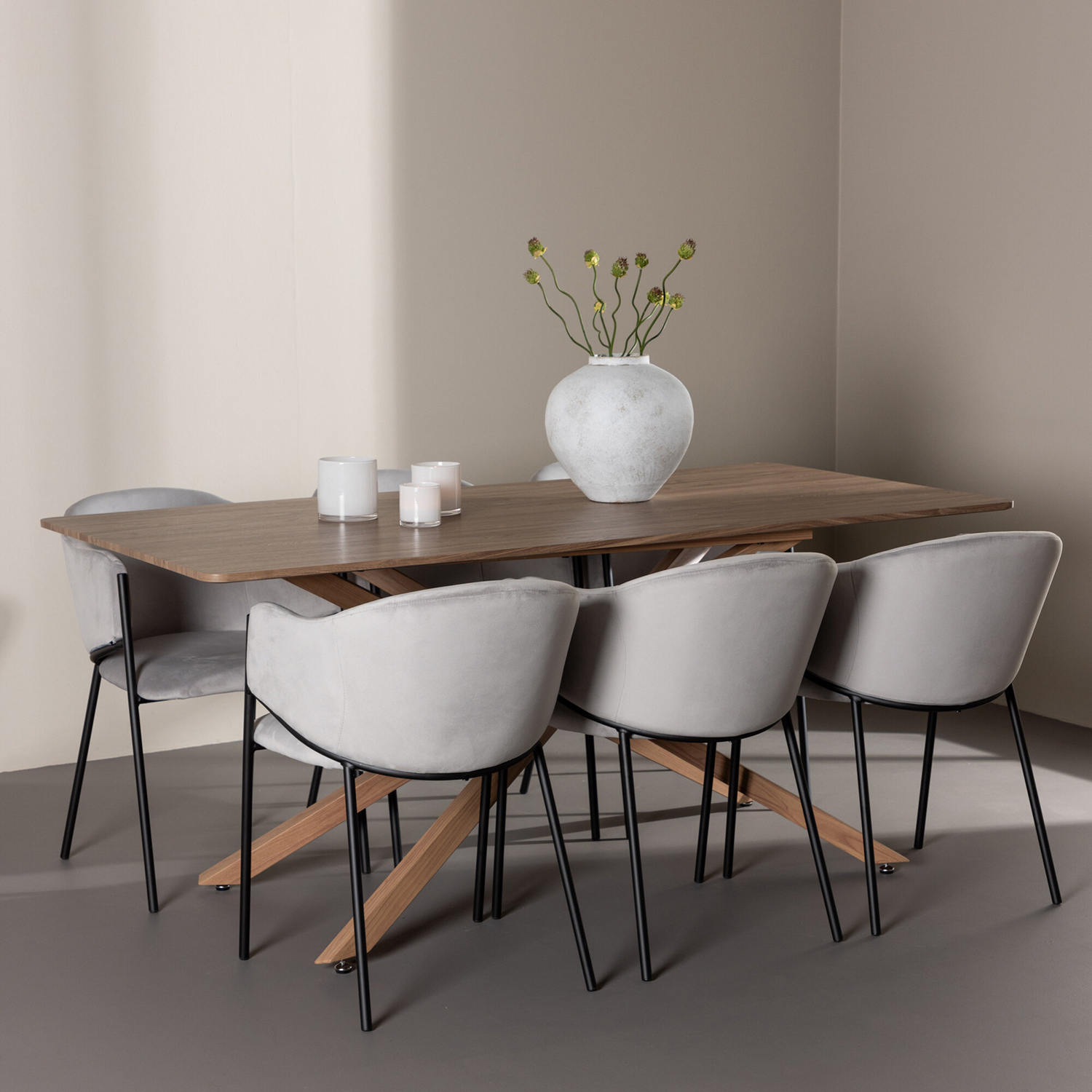 Matgrupp Venture Home Piazza 180 med 6 st Evelina Stolar