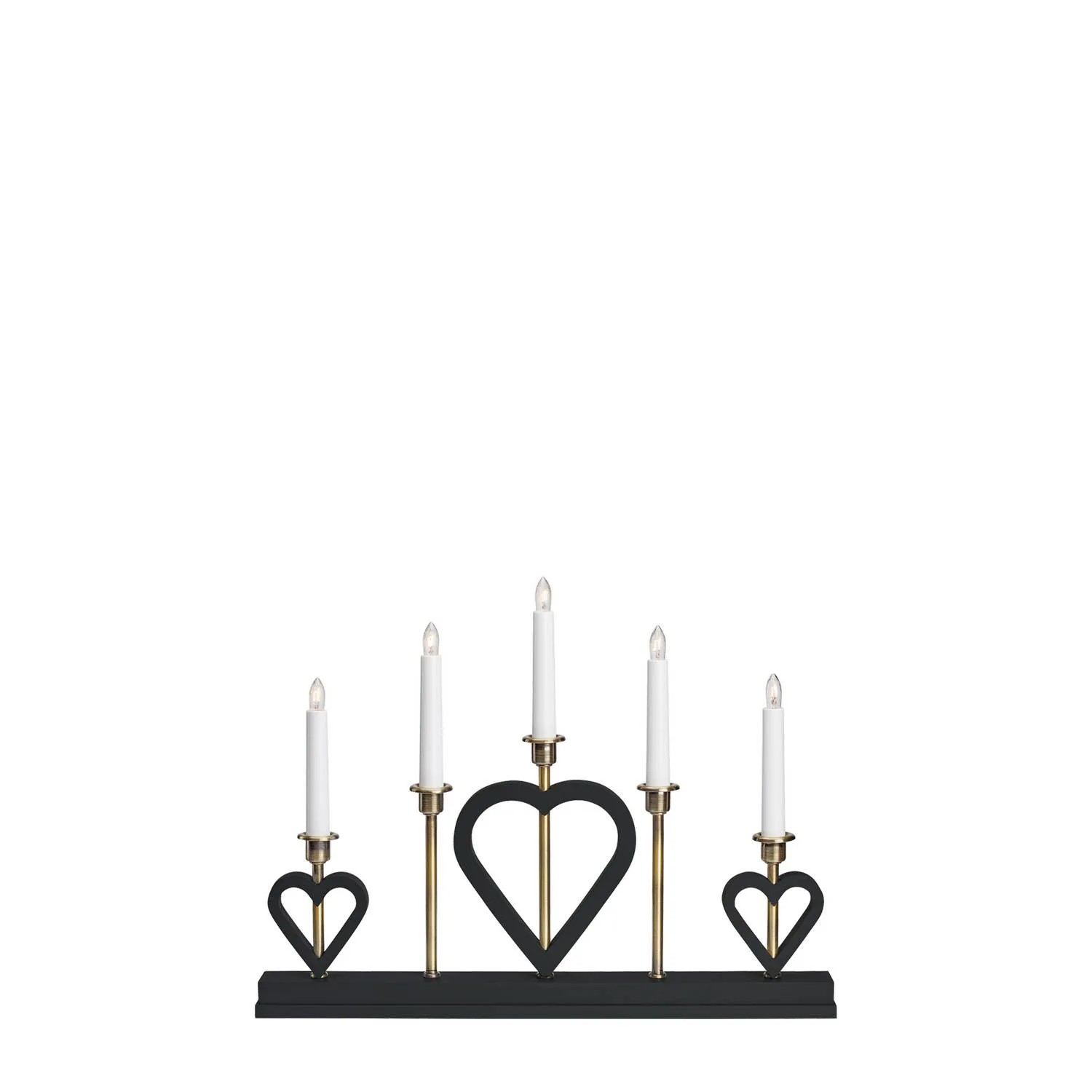 Adventsljusstake Markslöjd Melissa 5L Svart/Antik Mässing