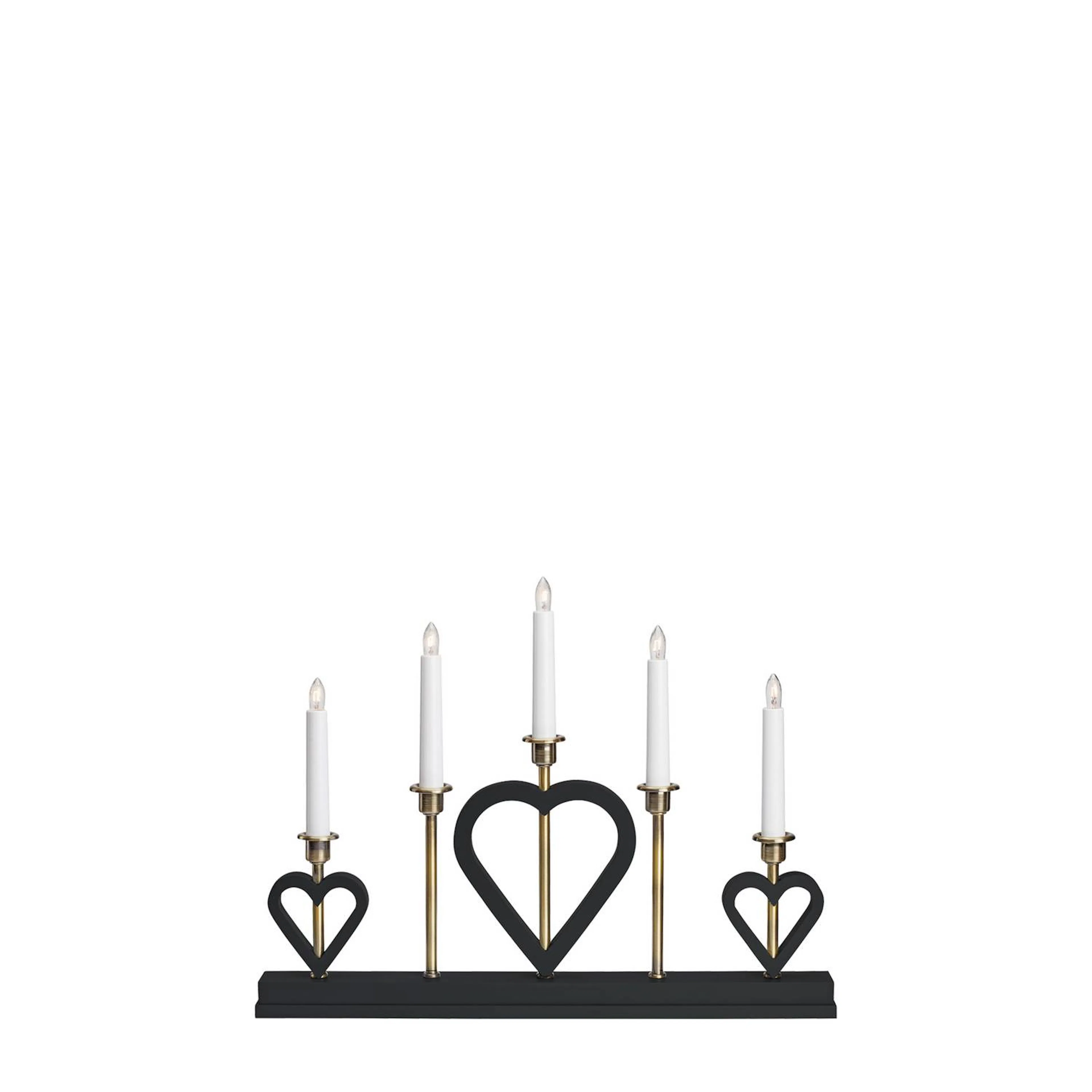 Adventsljusstake Markslöjd Melissa 5L Svart/Antik Mässing