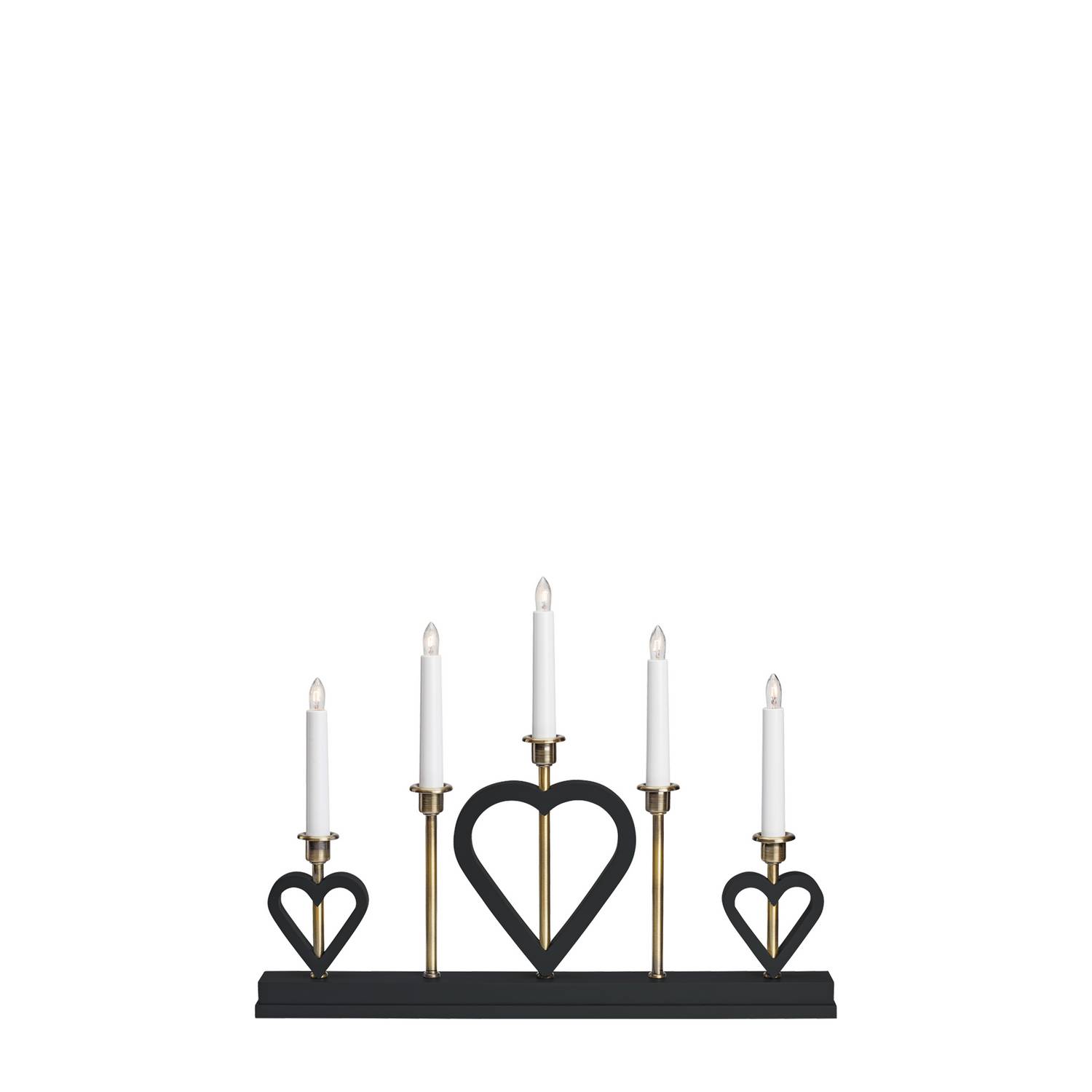 Adventsljusstake Markslöjd Melissa 5L Svart/Antik Mässing