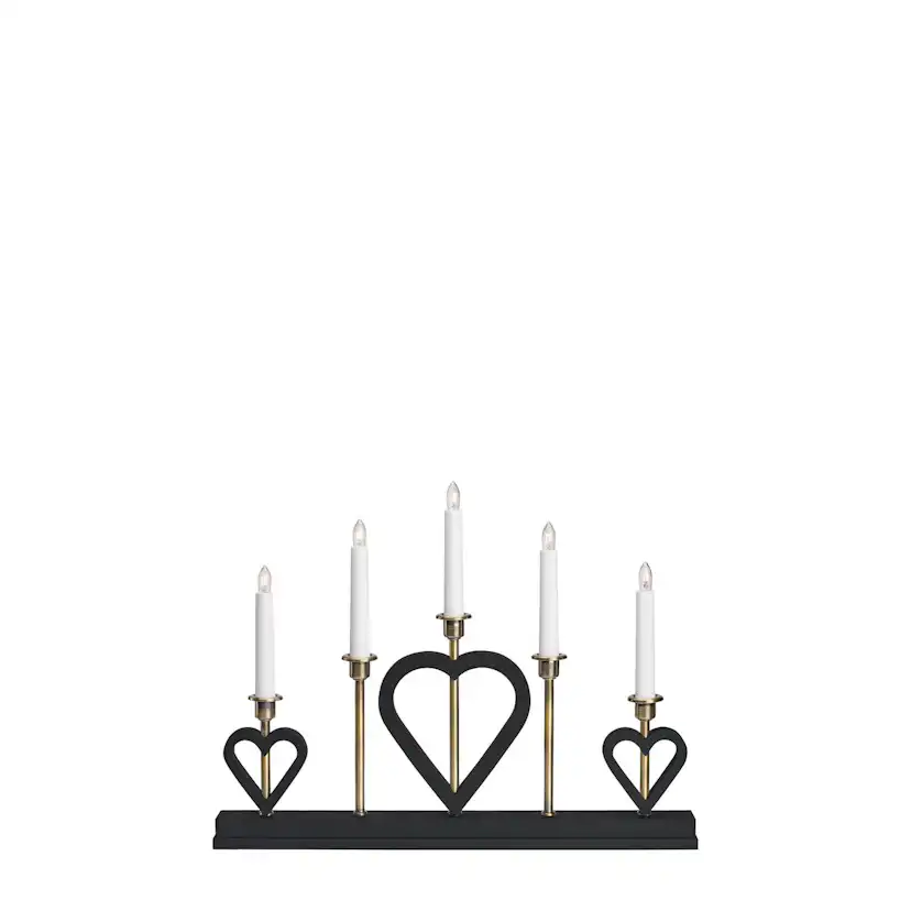 Adventsljusstake Markslöjd Melissa 5L Svart/Antik Mässing