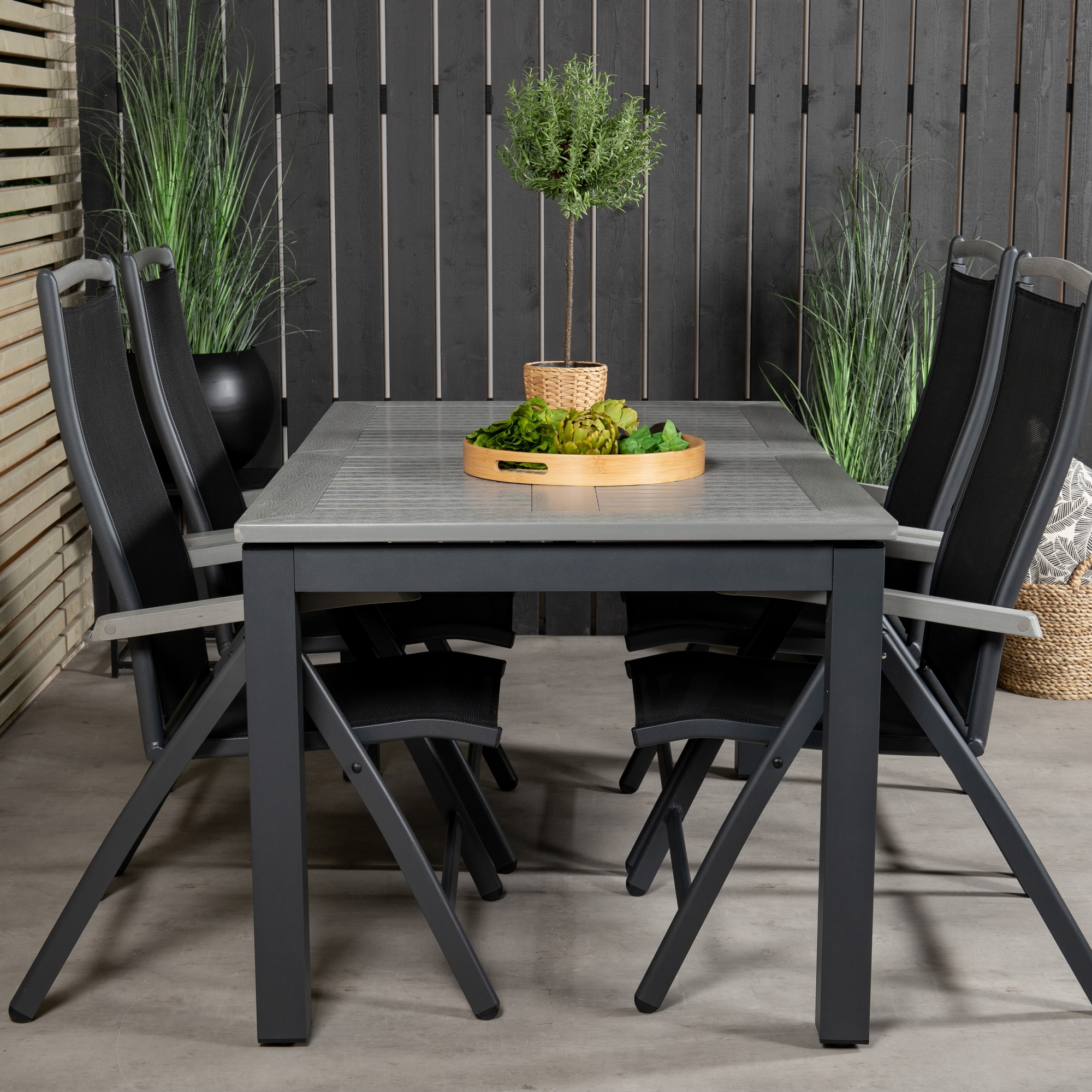 Matgrupp Venture Home Aleyna 160/240 med 4 Stolar