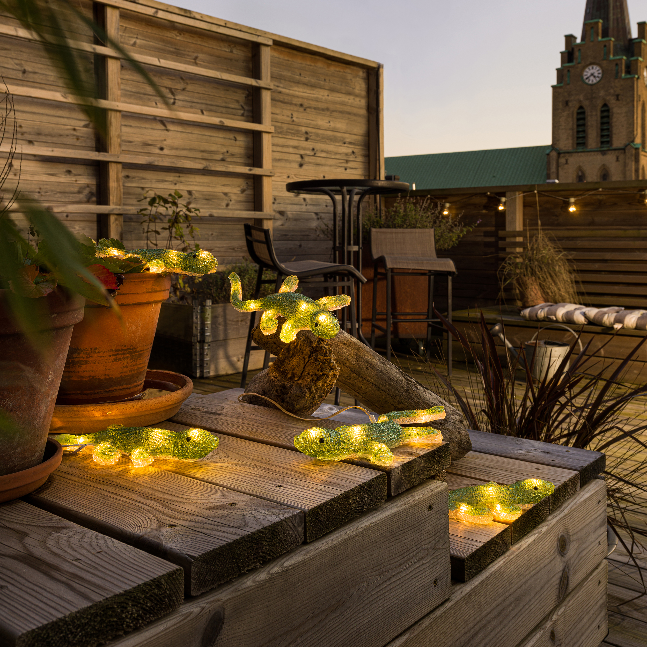 Dekorationsbelysning Gnosjö Konstsmide Ödlor 5 st