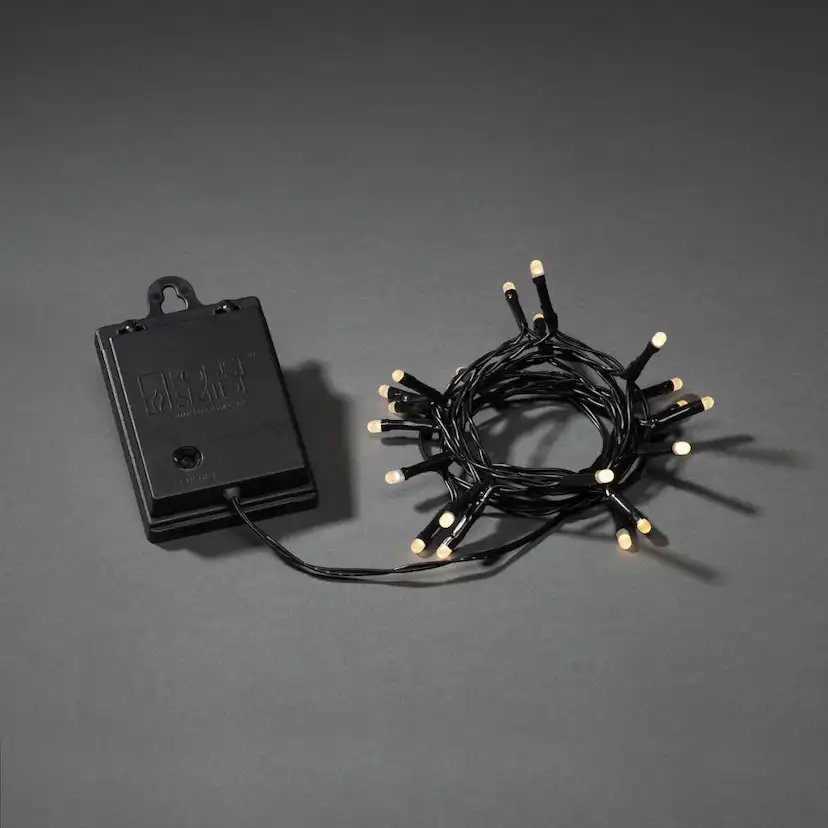 Slinga 120 varmvita LED frost. L: 12,4 m, 120 st LED