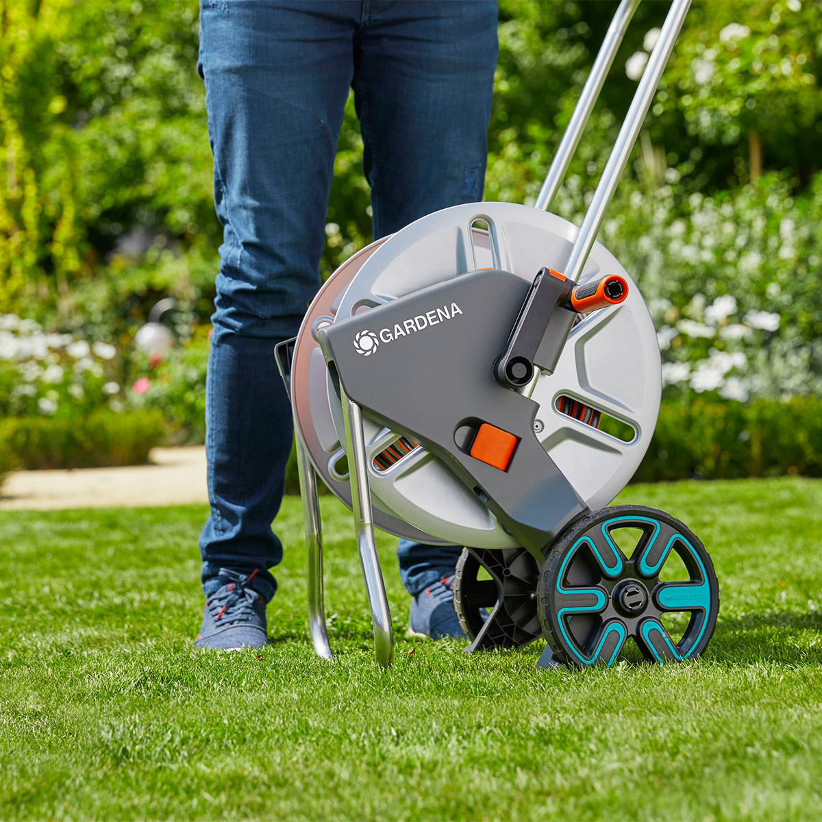 Slangvagn Gardena AquaRoll M Metall Set 25 m