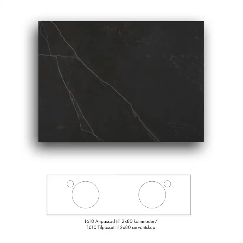Bänkskiva Macro Design Crown+ Dekton 1610 till Tvättställsskåp Crown