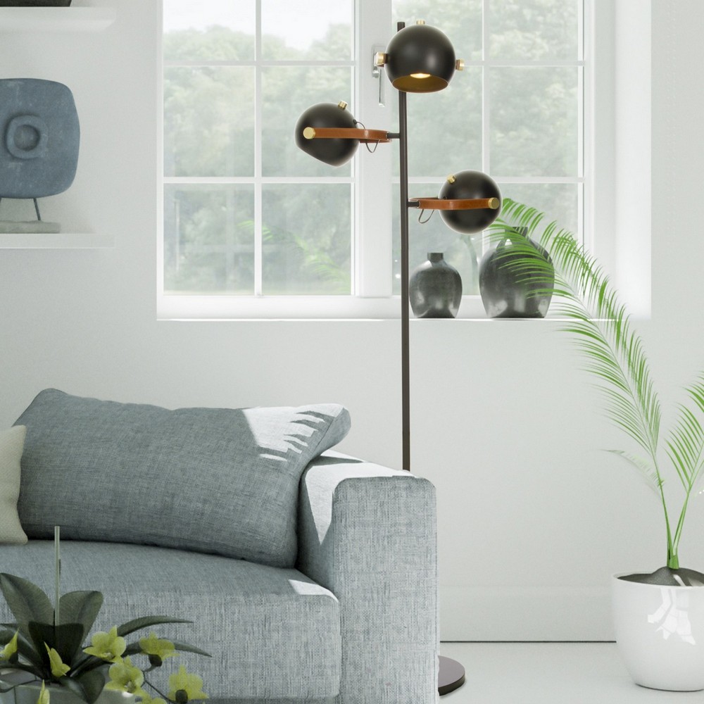 Golvlampa Aneta Bow 3-armad