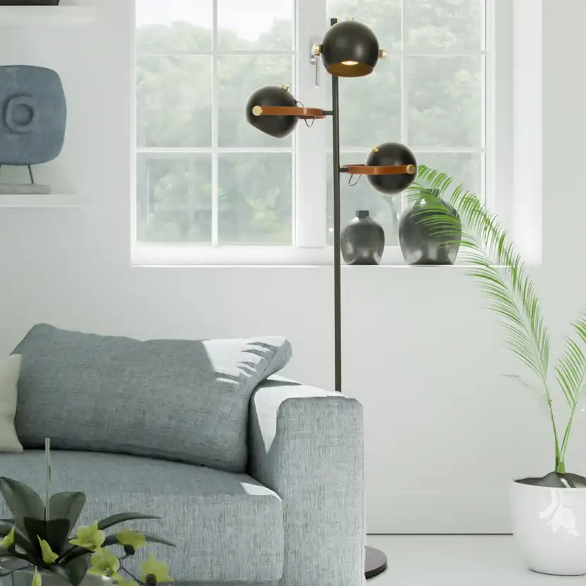 Golvlampa Aneta Bow 3-armad