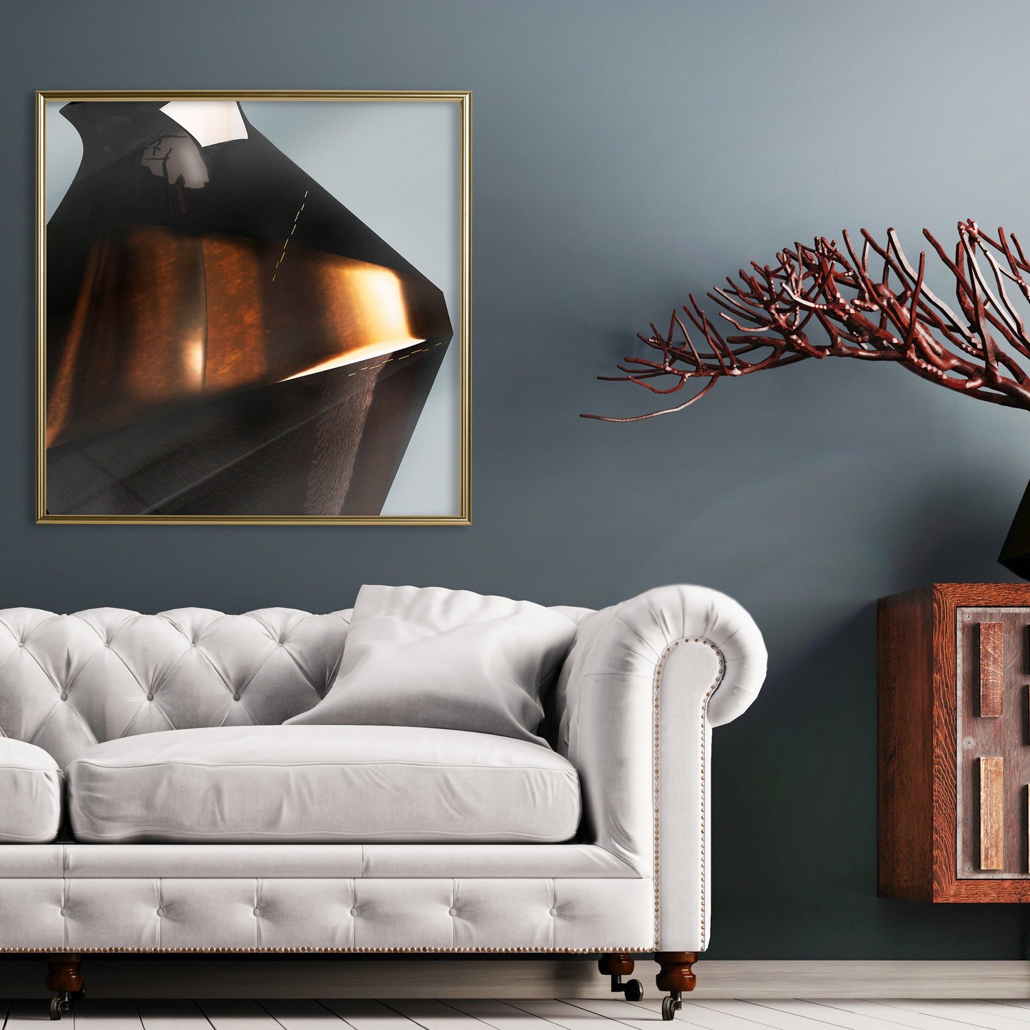 Affisch - Sphinx Dream [Poster] 30x30 Guld ram, 30x30 cm