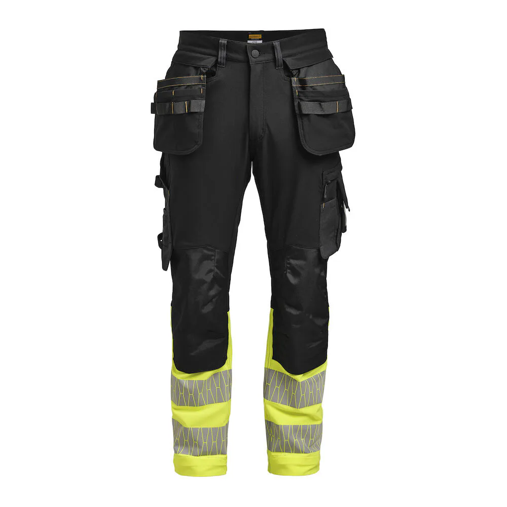 Hantverksbyxa Stretch Varsel Svart/Gul V C50 Storlek: C50