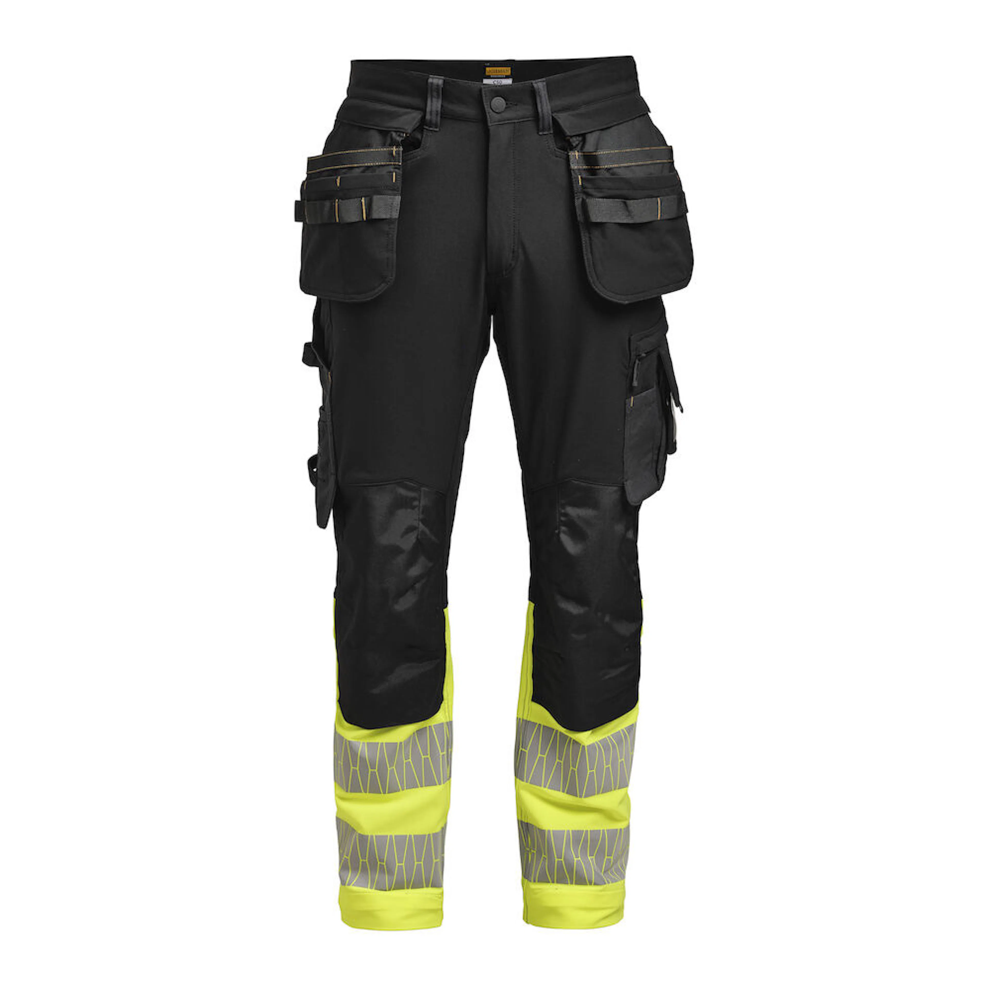 Hantverksbyxa Stretch Varsel Svart/Gul V C50 Storlek: C50