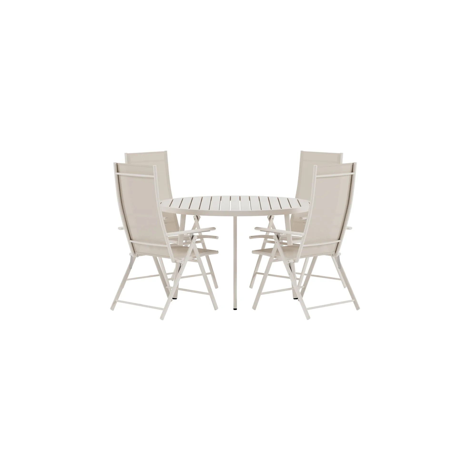 Matgrupp Utomhus Venture Home Giardini Ø120 cm med 4 st Levanzo Trädgårdsstolar