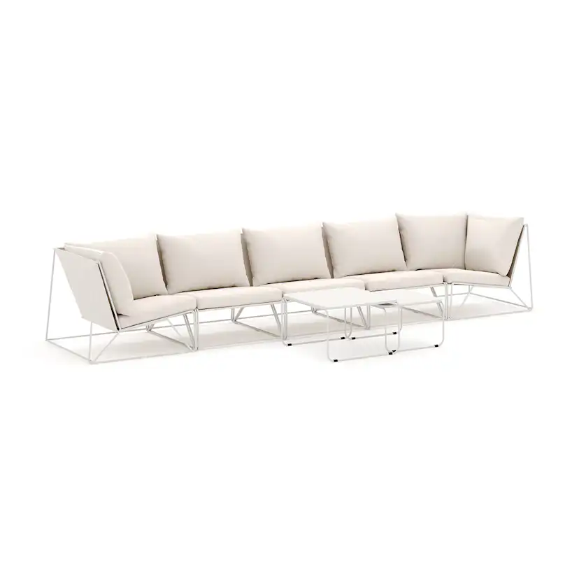 Loungesoffa Comfort Garden Usteryd utomhus rak 5-sits soffa