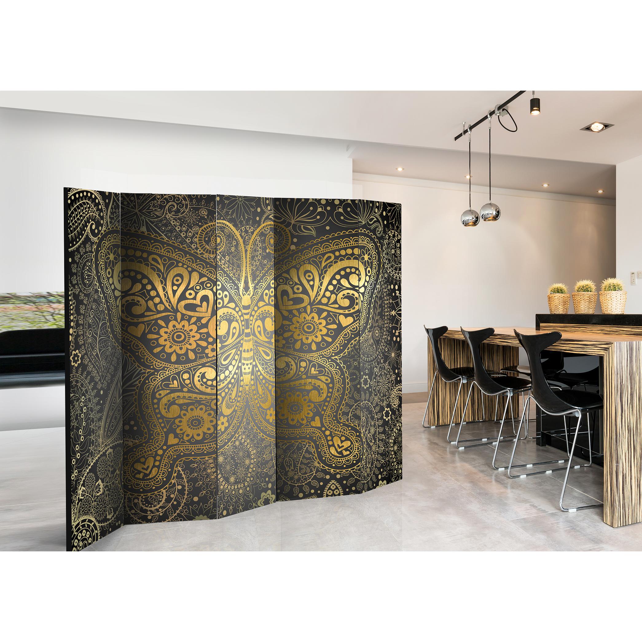 Rumsavdelare Skärmvägg Arkiio Golden Butterfly II 225x172 cm