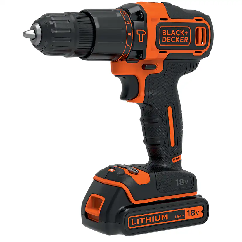 Slagborrmaskin Black+Decker 18V Kitbox med 2 Batteri