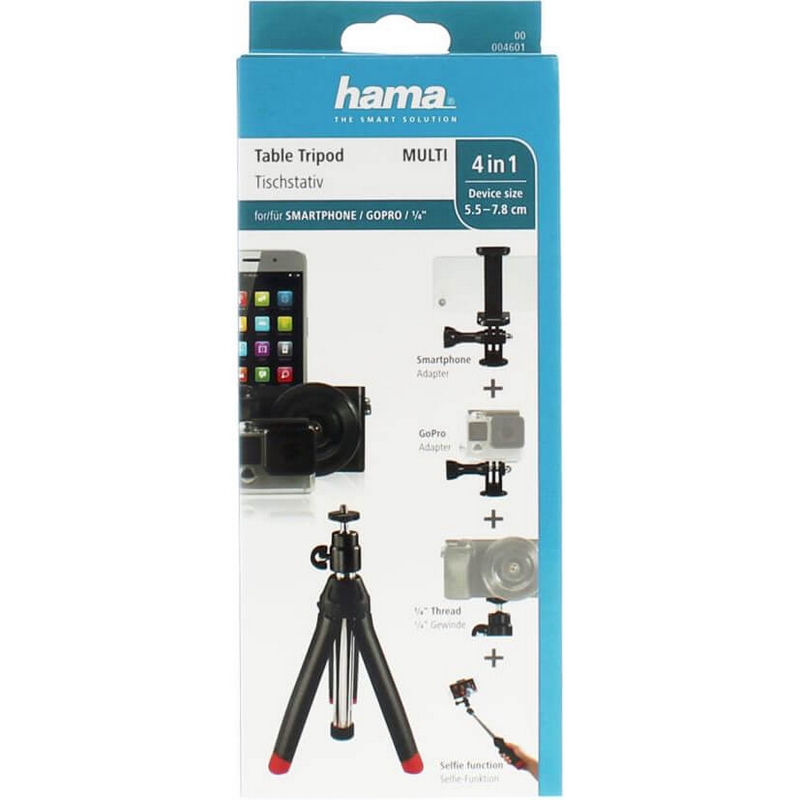 Bordstativ Hama 4-I-1 1/4" Selfie Stick Gopro