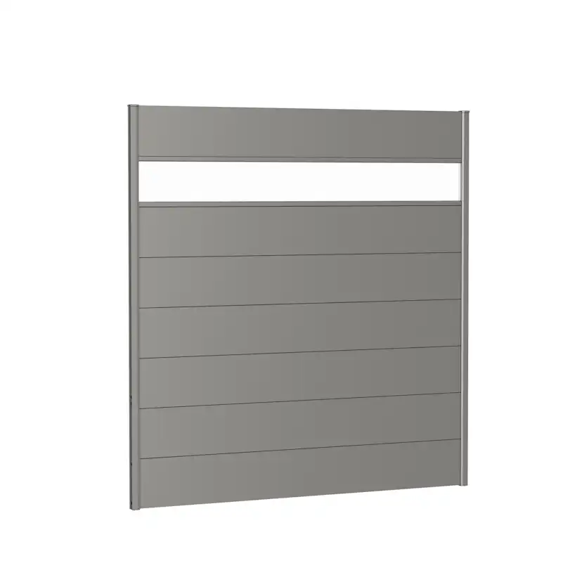 Väggpanel för Skärmvägg akrylglas 180x180 metallic kvarts-gr Kvartsgrå