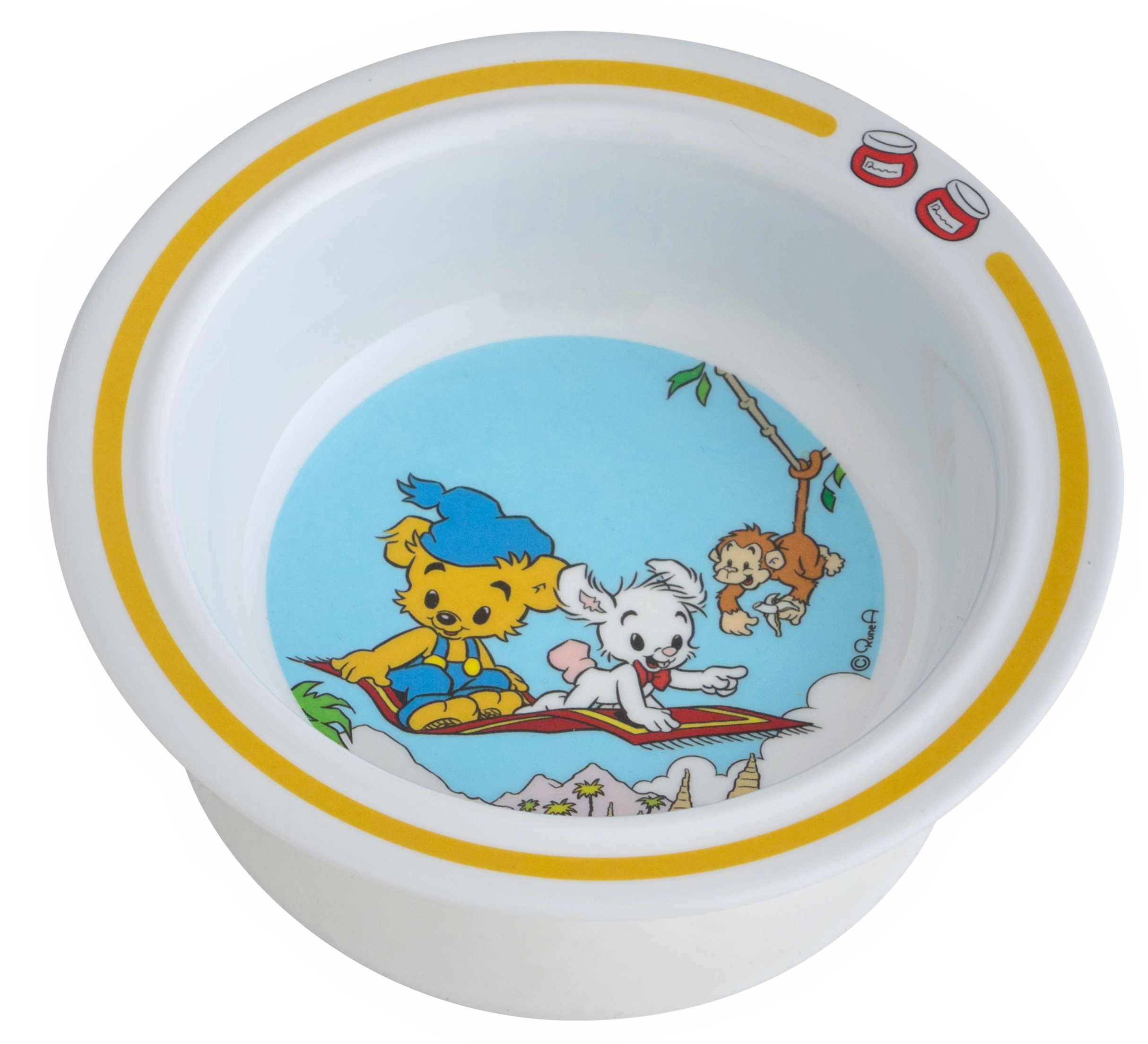 Sugkoppstallrik Rätt Start Bamse Gul