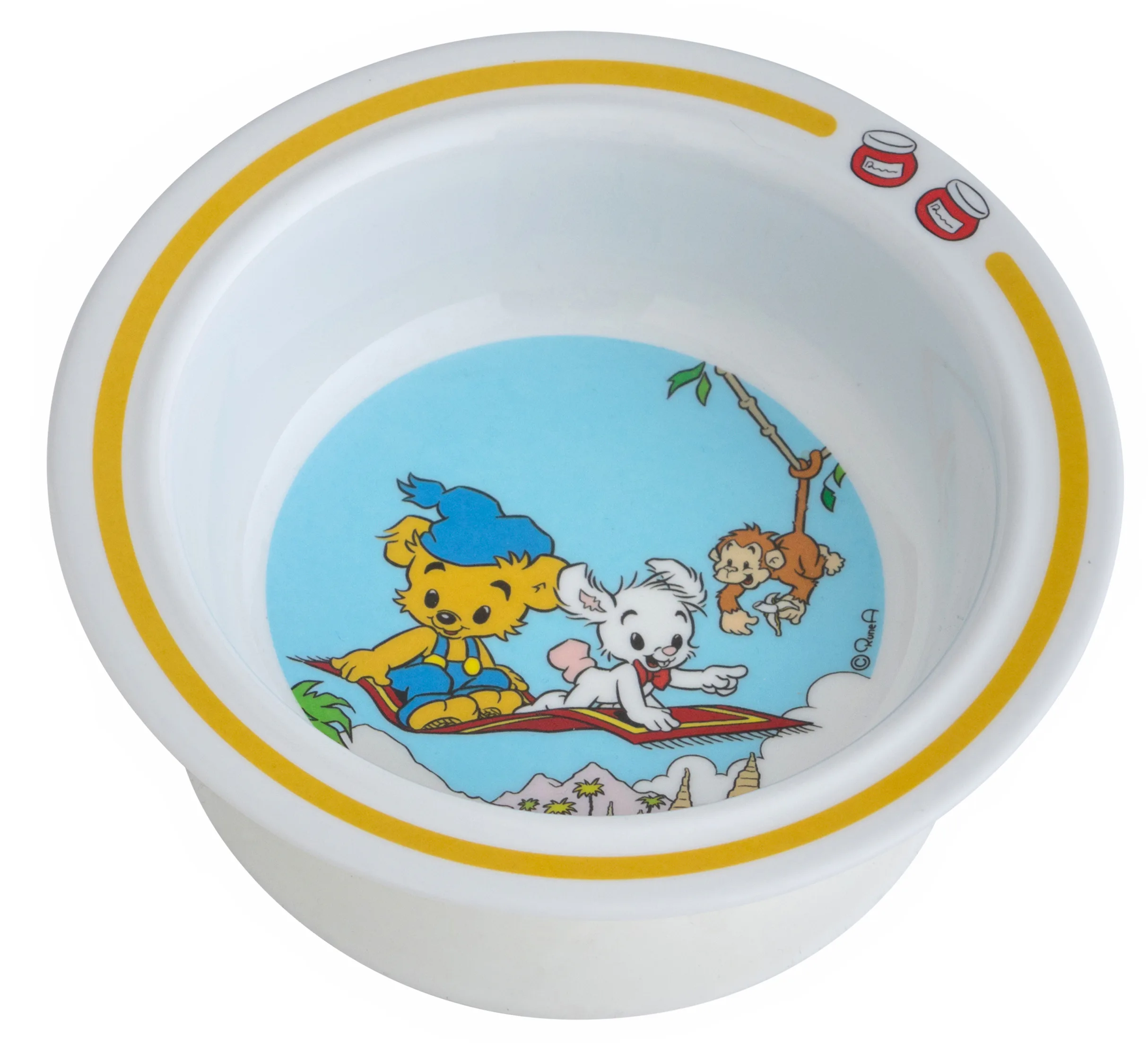 Sugkoppstallrik Rätt Start Bamse Gul