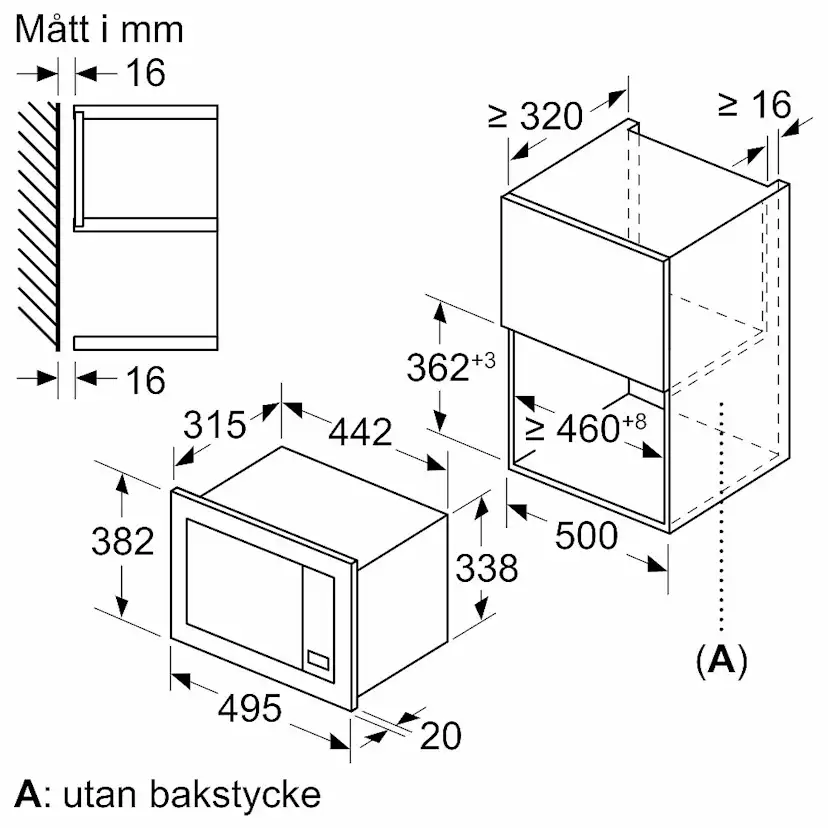 Inbyggnadsmikrovågsugn Bosch BFL523MB4