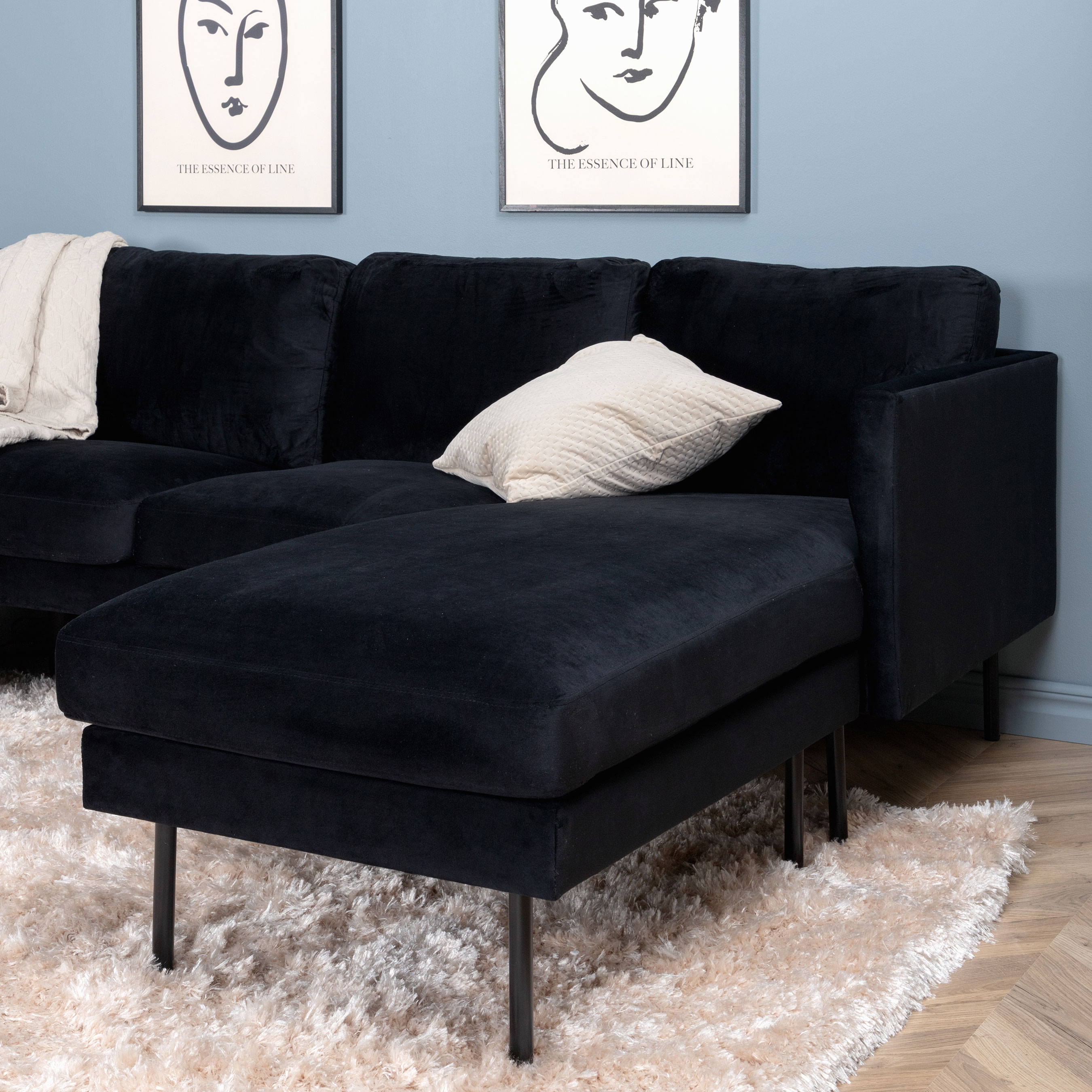 U-soffa Venture Home Zoom Sammet