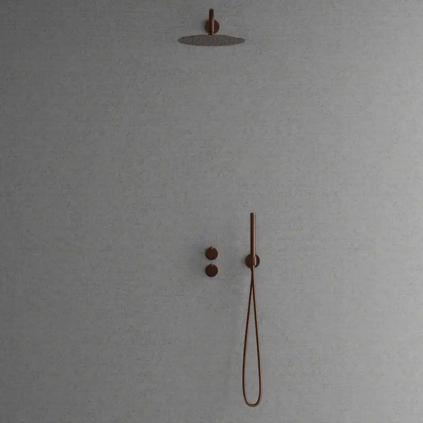 Takduschset Scandtap Steel Harmonized 2X för Inbyggnad Amber Amber/Koppar