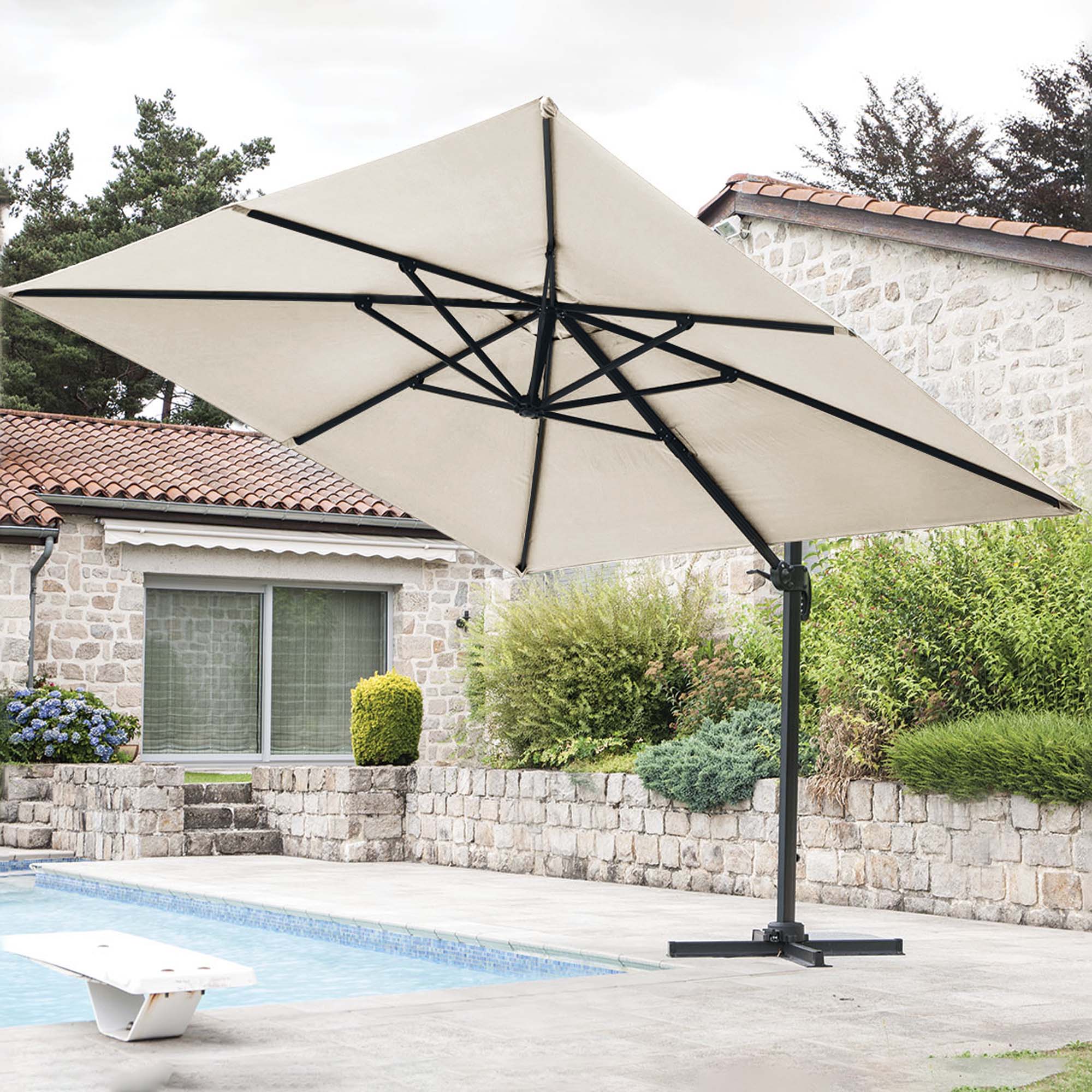 Parasoll Baltic Garden Miami fristående 3x3 m