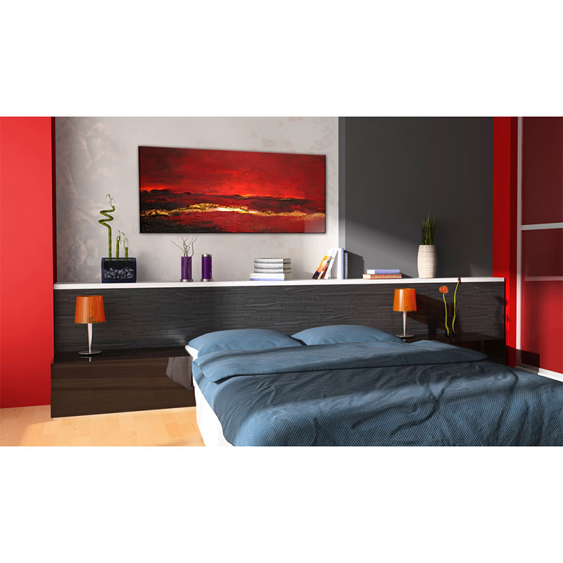 Handmålad Tavla Arkiio  Rodnad Av Havet 100x40