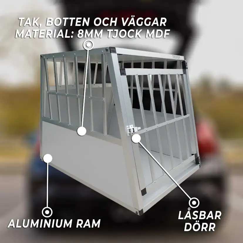 Hundbur Trekker M 65x90x69,5 cm