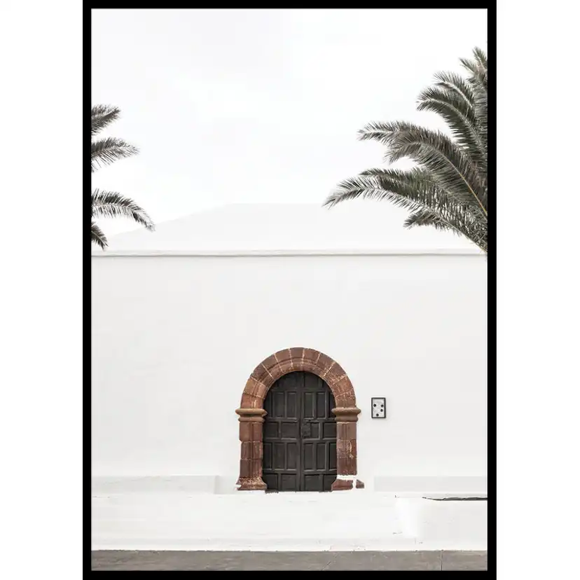 Poster Gallerix Brown Door White Wall
